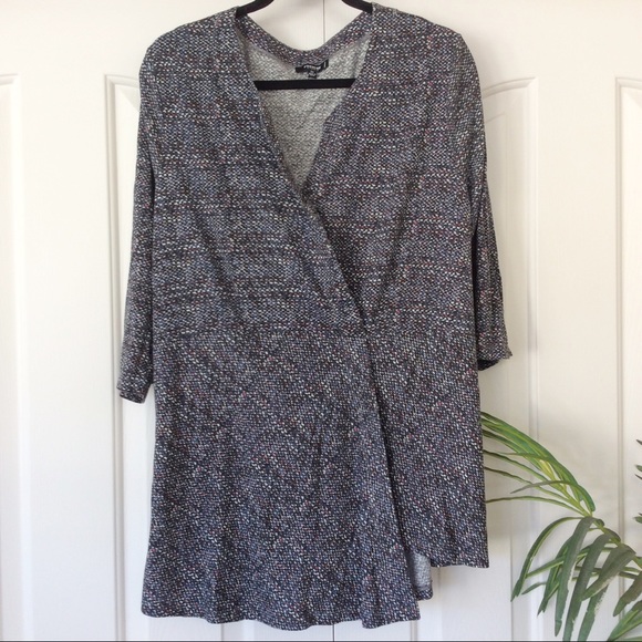 Premise Tops - Premise Studio 2X Multi Color Surplice Neck Top